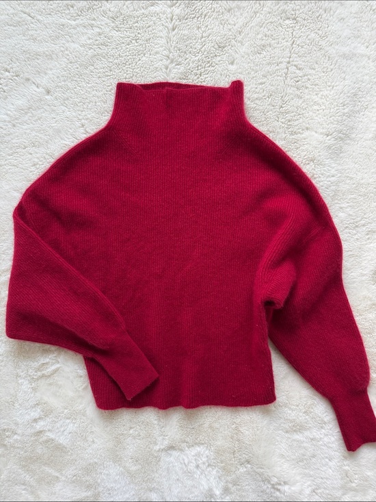 Pilcro Sweaters - Anthropologie Pilcro Alani 100% Cashmere Sweater Womens M Medium Red Mock Neck